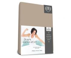 Bed-Fashion Drap Housse en Ã©lasthanne, Satin Mako, Taupe, Double, 160 x 210 cm