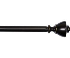 AmazonBasics Tringle à rideau 2,54 cm avec embouts en forme de vase, 180 à 365 cm, Bronze