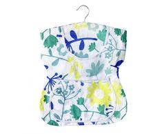 WENKO Robe porte-pinces à linge - pour 125 pinces à linge environ, Coton, 33 x 45 x 1 cm, Multicolore