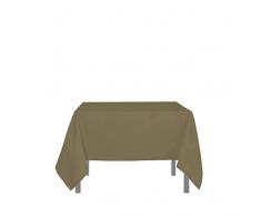 Soleil dOcre Nappe Anti-tÃÂ¢ches carrÃÂ©e 180x180 cm Alix Taupe, Polyester, Ecru, 180 X 180 cm