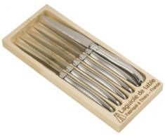Laguiole Jean Dubost 97600 Set de 6 Couteaux Steak Tout Inox