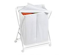 Honey-Can-Do International HMP-01386 Double Panier Ã Linge Pliable et Ã roulettes