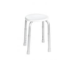 Ridder A00603101 Tabouret de douche/baignoire rond Sans dossier RÃ©glable en hauteur Blanc