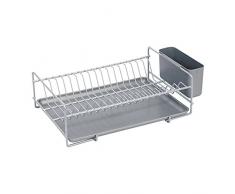 Sauvic 89020-Ãgouttoir à Vaisselle, plastifié Gris, Plat, 38,5 x 25 x 12 cm.