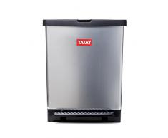 TATAY Poubelle à pédale, 25 l, métal, Gris