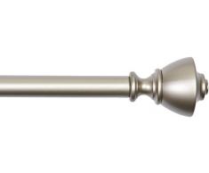 AmazonBasics Tringle à rideau 2,54 cm avec embouts en forme de vase, 180 à 365 cm, Nickel