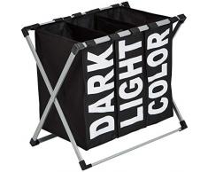 AmazonBasics Panier Ã linge triple Noir