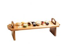 Kitchen Craft ARTSBLRG Plateau de Service, Bois dacacia, Brun, 28 x 28 x 18 cm