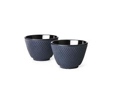 Bredemeijer G004B Asia Xilin Set de 2 Tasses Ã ThÃ© Fonte Bleu foncÃ©
