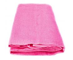 JOWOLLINA Jowollia Serviette de Bain 100% Lin Rose Fluo 100 x 160 cm