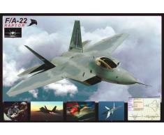 Empire Poster éducatif avec élément supplémentaire Motif Avion F/A-22 Raptor