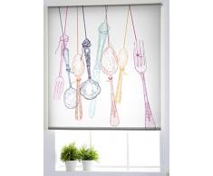 Estoralis C-1180 Store Enrouleur Translucide Imprimé Digital Easy Fix, Multicolor, 100 x 150 cm