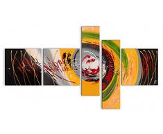 Arte Dal Mondo AX010CX1 Abstrait Tableau Modern Peint Ã la Main sur Toile avec Chassis, Multicolor, 90x160x3 cm