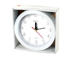 Home Horloge Murale Ronde, mÃ©tal, Blanc, 16Â x 15Â x 5Â cm