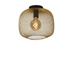 Lucide 45185/30/02 Plafonnier, Acier, 40 W, Or Mat, Noir