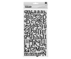American Crafts Paillettes en Mousse Boho Soho Jardin Thickers Alphabet Autocollants, Noir
