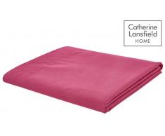 Linens Limited Drap Plat 2 Personnes en Percale de Polycoton 180 Fils, Rose Vif, pour 135cm x 190cm