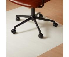 Relaxdays Tapis protÃ¨ge-sol pour chaise de bureau 3 tailles tapis de chaise anti-rayures plastique 90x90, blanc