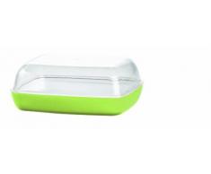Emsa 512644 VIENNA Beurrier en plastique, 13.5 x 10 x 6cm, transparent/vert
