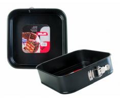 Ibili 825924 Moule dÃ©montable antiadhÃ©sif carrÃ© Moka 24x24 cm