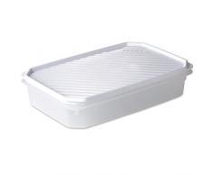 TATAY 1162101 Boîte de Conservation Rectangulaire 2,1 L Plastique Blanc 28,5 x 18,5 x 6 cm