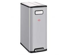 WESCO 381 511â76 Big Double Master Poubelle à pédale, Acier Inoxydable, Gunmetal, 57,5 x 32 x 71 cm