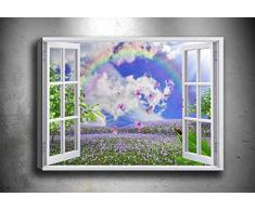 Bonamaison Peinture sur toile, multicolore, 40 x 60 cm - ConÃ§u et fabriquÃ© en Turquie