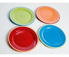 Brandani 4Â piÃ¨ces Set de Table Ironstone, Multicolore, Taille Unique