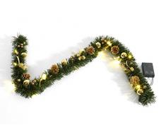 HEITMANN DECO 91640/lave-vaisselle Guirlande de Sapin Artificiel avec Ã©clairage LED, Longueur 120Â cm, Plastique, Or dÃ©corÃ©, 46,3Â x 14,3Â x 6,5Â cm