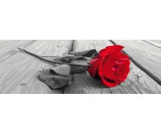 Empire Poster Rose Rouge sur Fond Noir et Blanc avec Accessoire