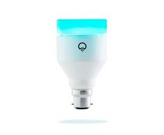 LIFX (B22) Ampoule smart LED connectable Wi-Fi, ajustable, multicouleur, variable, pas de hub requis, fonctionne avec Alexa, Apple HomeKit et Google Assistant, Set de 4 [Classe Ã©nergÃ©tique A+]