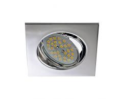 Wonderlamp W-E000010 Basic Basic - Spot encastrable carrÃ©, couleur chrome [Classe defficacitÃ© Ã©nergÃ©tique A+]