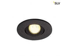 SLV plafond new Tria Mini DL Set Spot encastrÃ© rond 2,2Â W, Power LED, 3000Â K, 30Â Â°, avec pilote, clip plumes Noir 113970