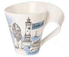 Villeroy & Boch Cities of the World Tasse à café Lac de Constance, 300 ml, Porcelaine Premium, Blanc/Multicolore