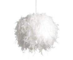 Suspension en Plumes, Blanc, 40W, 27.8cm x 27.6cm x 10cm
