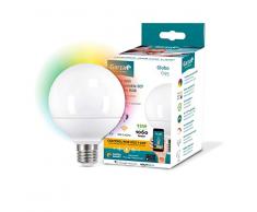 Garza Smarthome Ampoule LED WiFi CCT + RGB 12 W Globe E27 Intelligent et programmable Changement dintensité + Tonalité + Couleur Contrôle par Voix et App Alexa iOS Google Android 12 W Blanc