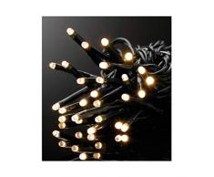 E=M6 5EEX334WW Guirlande 200 LED Fil Vert, Plastique, Blanc