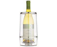 Kitchen Craft KCBCWCOOL Barcraft Seau Ã vin en Acrylique Double paroi Coffre Cadeau, Transparent/Acier, 12 x 12 x 23 cm