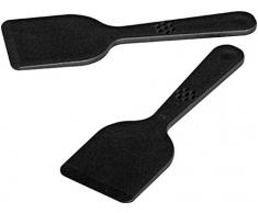 Fackelmann Spatule Ã raclette en plastique (couleur : noir). QuantitÃ© : 4 piÃ¨ces.