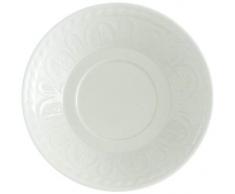 Villeroy & Boch Cellini Soucoupe pour bol à soupe avec anses, 18 cm, Porcelaine Premium, Blanc