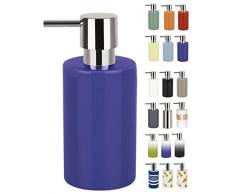 Spirella Tube Distributeur de Savon en céramique Bleu