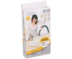 Bakaji Lot de 2 Sacs sous Vide pour vêtements 86 x 50/130 x 74 cm Multicolore