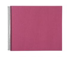 Goldbuch Album Photo à Spirales, Bella Vista, 35 x 30 cm, 40 Pages Blanches, Lin, Fuchsia, 25608