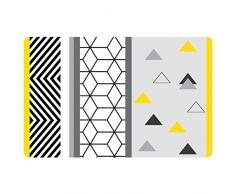 dÃ©corline set de table 28.5x44cm opaque yellow mix blanc