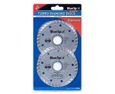 Blue Spot 19550 Turbo 4 1/2 disques diamant - Argent (Lot de 2)