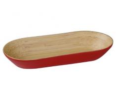 Premier Housewares 1104364 Kyoto Bol Oblong en Bambou Rouge