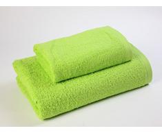 EL DRAGON BLANCO Pack Lavabo avec Serviette de Bain (50X100 ; 100X150) Pistache