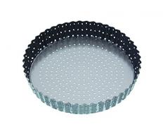 Kitchen Craft KCMCCB37 Plat Quiche, acier au carbone, gris, 23 x 23 x 3,5 cm