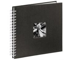 Hama Album Photo Fine Art (format 28 x 24 cm, 50 pages blanches, Ã spirale) Noir