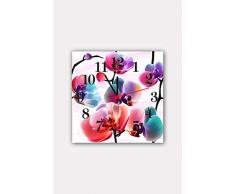 Bonamaison Horloge Murale en MDF, Multicolore, 30 x 30 cm